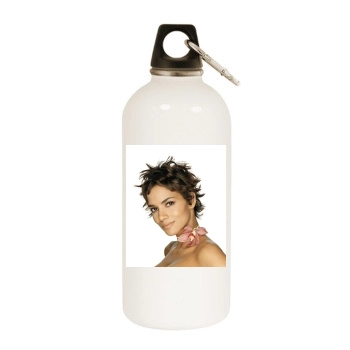 Halle Berry White Water Bottle With Carabiner