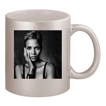 Halle Berry 11oz Metallic Silver Mug