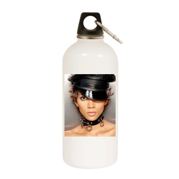 Halle Berry White Water Bottle With Carabiner