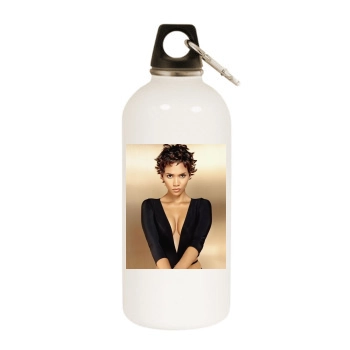 Halle Berry White Water Bottle With Carabiner