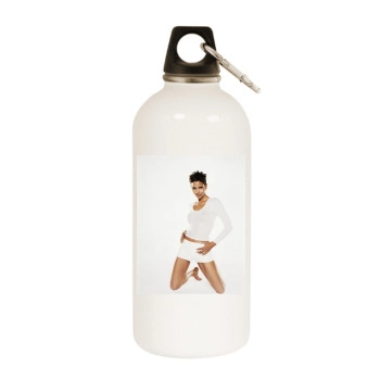 Halle Berry White Water Bottle With Carabiner