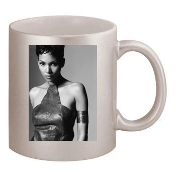 Halle Berry 11oz Metallic Silver Mug