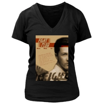 Fight Club (1999) Women's Deep V-Neck TShirt