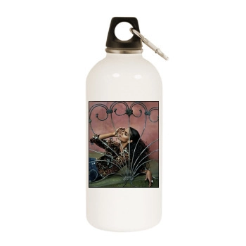 Halle Berry White Water Bottle With Carabiner