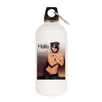 Halle Berry White Water Bottle With Carabiner