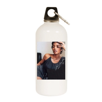 Halle Berry White Water Bottle With Carabiner