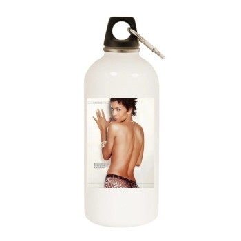 Halle Berry White Water Bottle With Carabiner