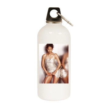 Halle Berry White Water Bottle With Carabiner