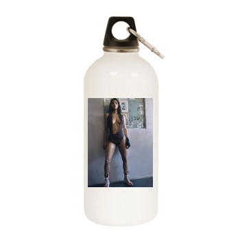 Halle Berry White Water Bottle With Carabiner