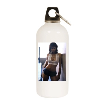 Halle Berry White Water Bottle With Carabiner