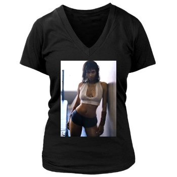 Halle Berry Women's Deep V-Neck TShirt