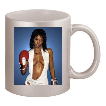 Halle Berry 11oz Metallic Silver Mug