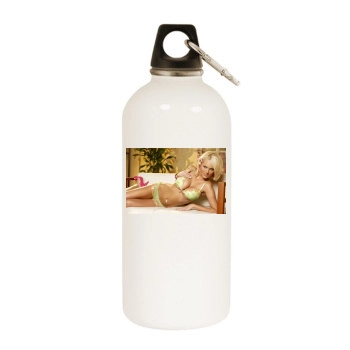 Hanna Hilton White Water Bottle With Carabiner