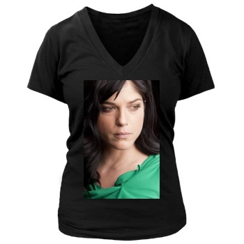 Selma Blair Women's Deep V-Neck TShirt