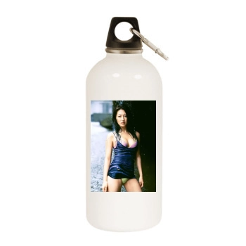 Haruna Yabuki White Water Bottle With Carabiner