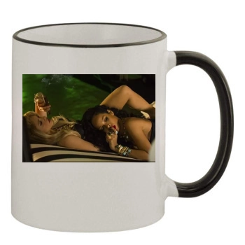 Shakira 11oz Colored Rim & Handle Mug