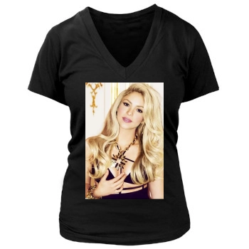 Shakira Women's Deep V-Neck TShirt