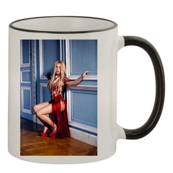 Shakira 11oz Colored Rim & Handle Mug