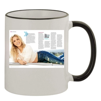 Shakira 11oz Colored Rim & Handle Mug