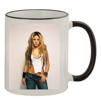 Shakira 11oz Colored Rim & Handle Mug