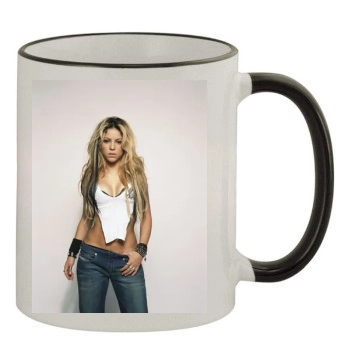 Shakira 11oz Colored Rim & Handle Mug