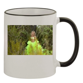 Shakira 11oz Colored Rim & Handle Mug