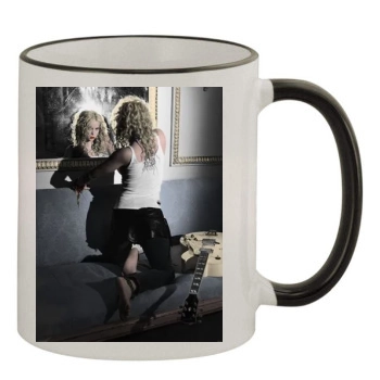 Shakira 11oz Colored Rim & Handle Mug