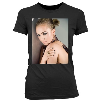 Hayden Panettiere Women's Junior Cut Crewneck T-Shirt