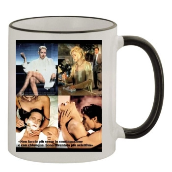 Sharon Stone 11oz Colored Rim & Handle Mug