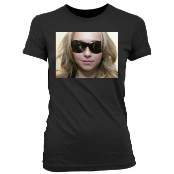 Hayden Panettiere Women's Junior Cut Crewneck T-Shirt