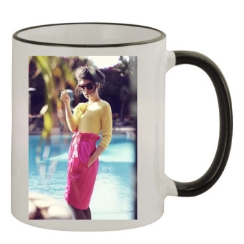 Shenae Grimes 11oz Colored Rim & Handle Mug