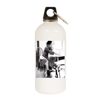 Sienna Miller White Water Bottle With Carabiner