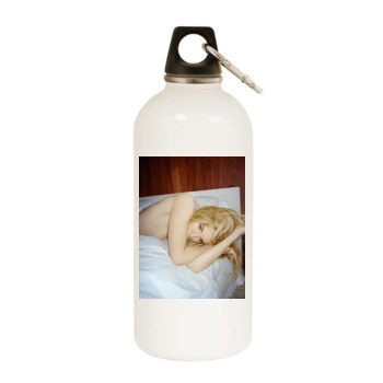 Sienna Miller White Water Bottle With Carabiner