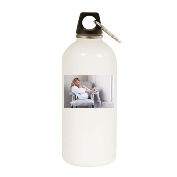 Sienna Miller White Water Bottle With Carabiner