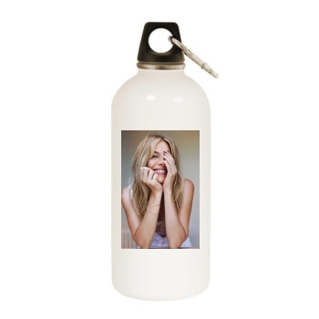 Sienna Miller White Water Bottle With Carabiner