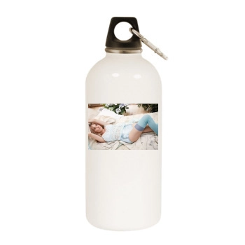 Sienna Miller White Water Bottle With Carabiner