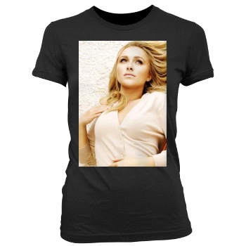 Hayden Panettiere Women's Junior Cut Crewneck T-Shirt