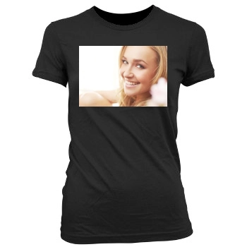 Hayden Panettiere Women's Junior Cut Crewneck T-Shirt