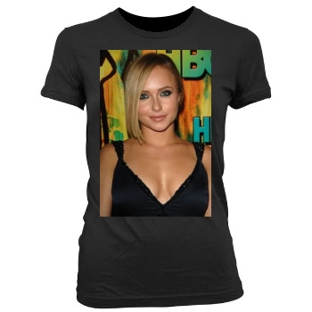 Hayden Panettiere Women's Junior Cut Crewneck T-Shirt