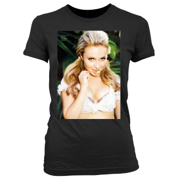 Hayden Panettiere Women's Junior Cut Crewneck T-Shirt