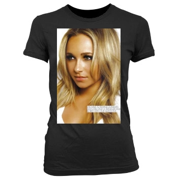 Hayden Panettiere Women's Junior Cut Crewneck T-Shirt