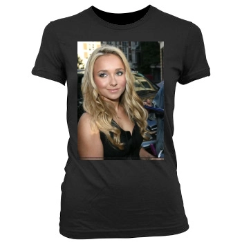 Hayden Panettiere Women's Junior Cut Crewneck T-Shirt