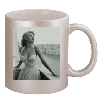 Sophia Loren 11oz Metallic Silver Mug