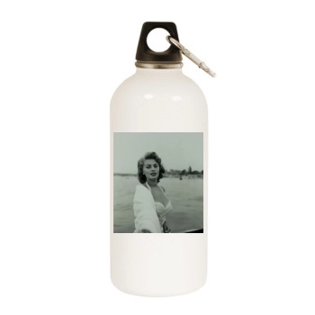 Sophia Loren White Water Bottle With Carabiner