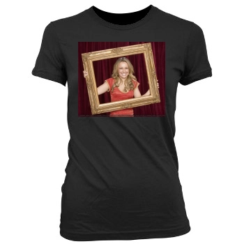 Hayden Panettiere Women's Junior Cut Crewneck T-Shirt