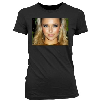 Hayden Panettiere Women's Junior Cut Crewneck T-Shirt