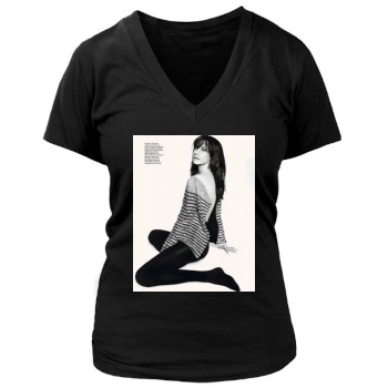 Sophie Marceau Women's Deep V-Neck TShirt