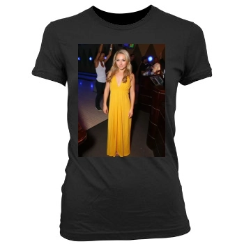 Hayden Panettiere Women's Junior Cut Crewneck T-Shirt