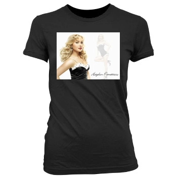 Hayden Panettiere Women's Junior Cut Crewneck T-Shirt