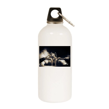 Stacey Dash White Water Bottle With Carabiner